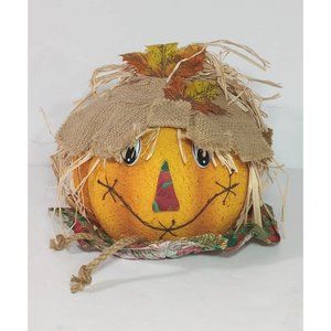 Vintage Trend master Pumpkin JACK-O-LANTERN Halloween Fall Scarecrow Head